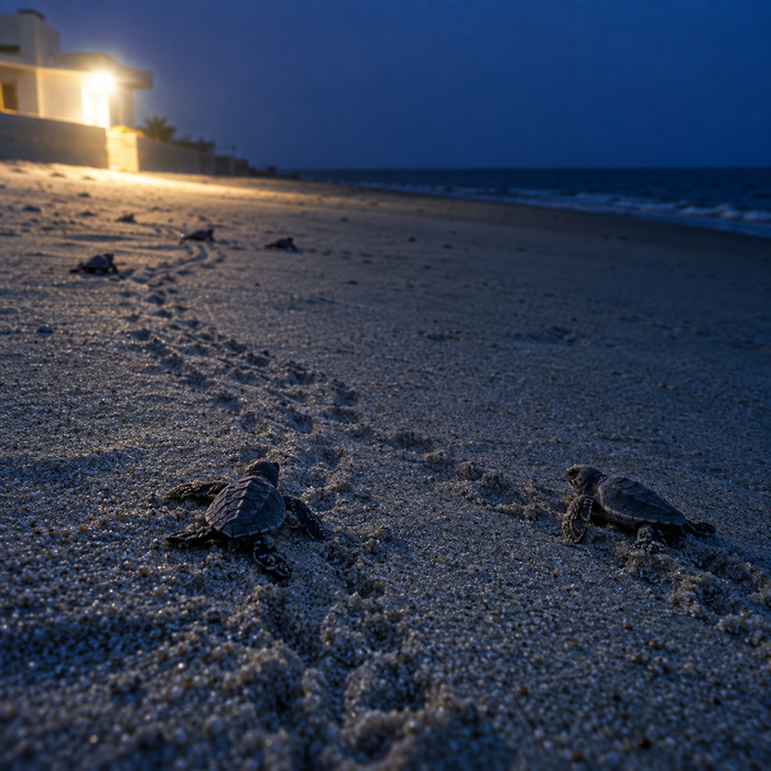 Can Beach Lights Change a Sea Turtle Hatchling’s Journey?